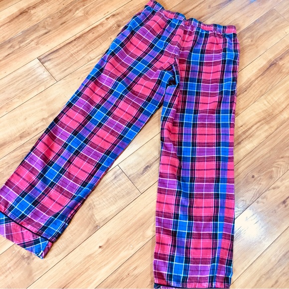 Victoria Secret plaid pajama pants red glitter small cotton - Picture 4 of 7